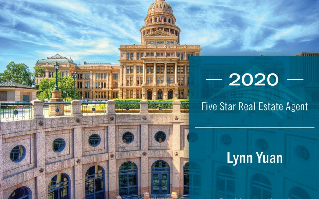 Congratulations to Lynn Yuan on winning the Five Star Real Estate Agent award in 2020