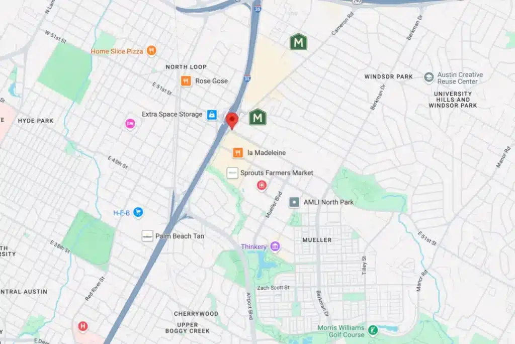 Location of the new mixed-use development vs. 52 Mueller